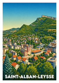 Affiche souvenir de Saint-Alban-Leysse – image brute sans cadre