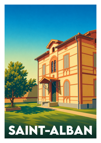 Affiche souvenir de Saint-Alban – image brute sans cadre