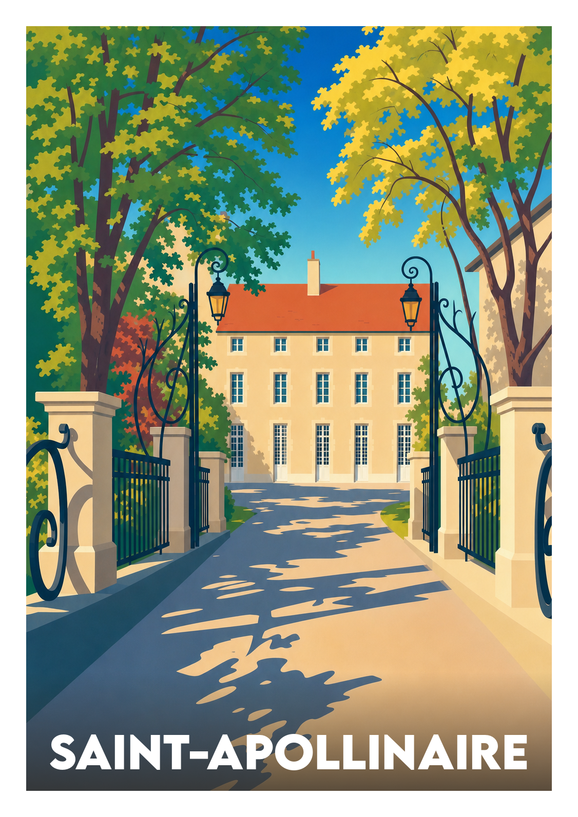 Affiche souvenir de Saint-Apollinaire – image brute sans cadre