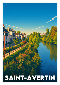 Affiche souvenir de Saint-Avertin – image brute sans cadre