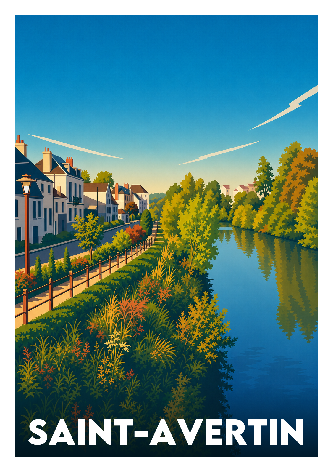 Affiche souvenir de Saint-Avertin – image brute sans cadre