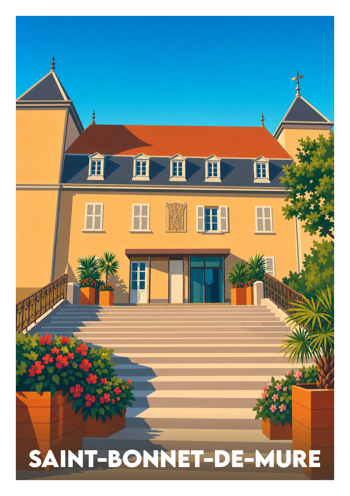 Affiche souvenir de Saint-Bonnet-de-Mure – image brute sans cadre