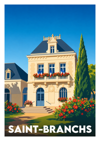 Affiche souvenir de Saint-Branchs – image brute sans cadre