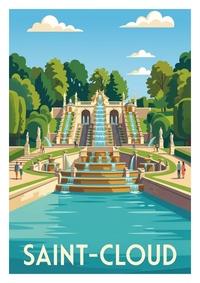 Affiche souvenir de Saint-Cloud – image brute sans cadre