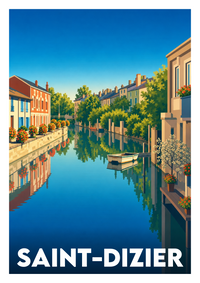 Affiche souvenir de Saint-Dizier – image brute sans cadre