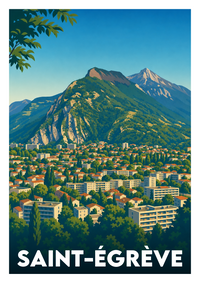 Affiche souvenir de Saint-Égrève – image brute sans cadre