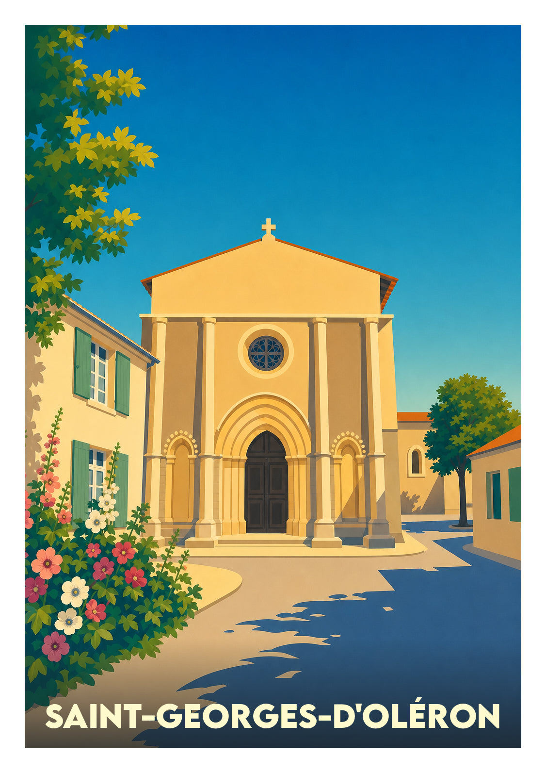 Affiche souvenir de Saint-Georges-d'Oléron – image brute sans cadre