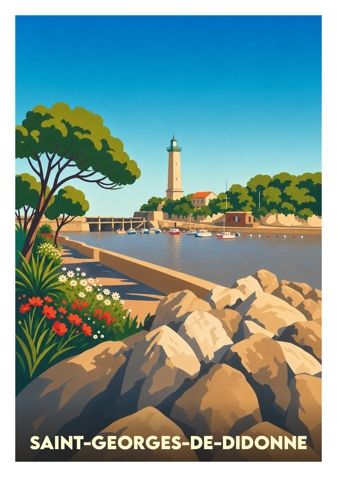 Affiche souvenir de Saint-Georges-de-Didonne – image brute sans cadre