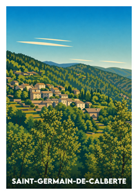 Affiche souvenir de Saint-Germain-de-Calberte – image brute sans cadre