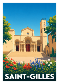 Affiche souvenir de Saint-Gilles – image brute sans cadre