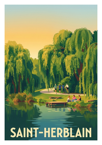 Affiche souvenir de Saint-Herblain – image brute sans cadre