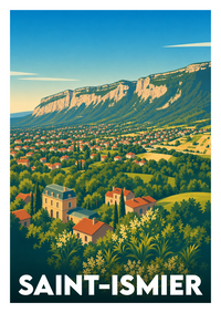 Affiche souvenir de Saint-Ismier – image brute sans cadre