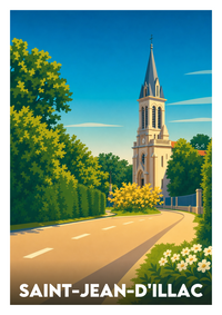Affiche souvenir de Saint-Jean-d'Illac – image brute sans cadre