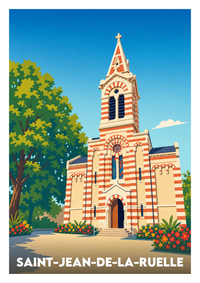 Affiche souvenir de Saint-Jean-de-la-Ruelle – image brute sans cadre