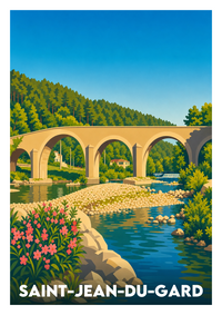 Affiche souvenir de Saint-Jean-du-Gard – image brute sans cadre