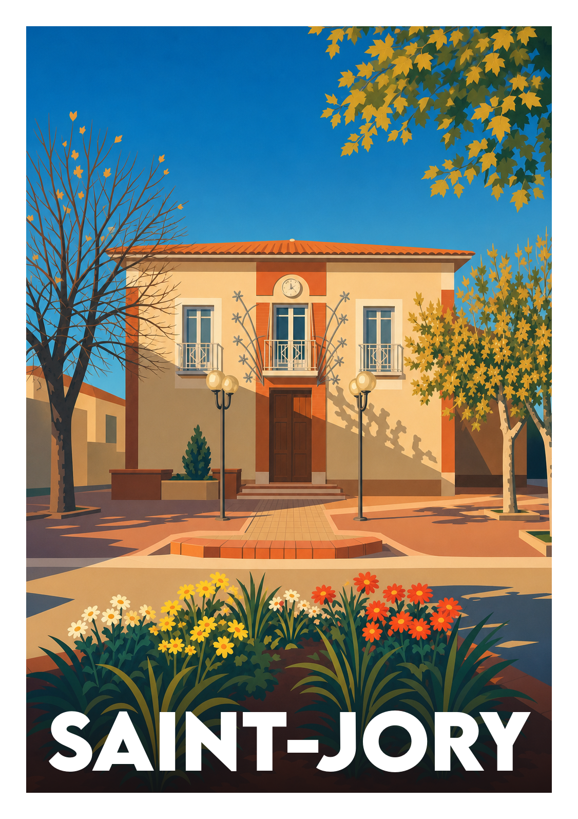 Affiche souvenir de Saint-Jory – image brute sans cadre