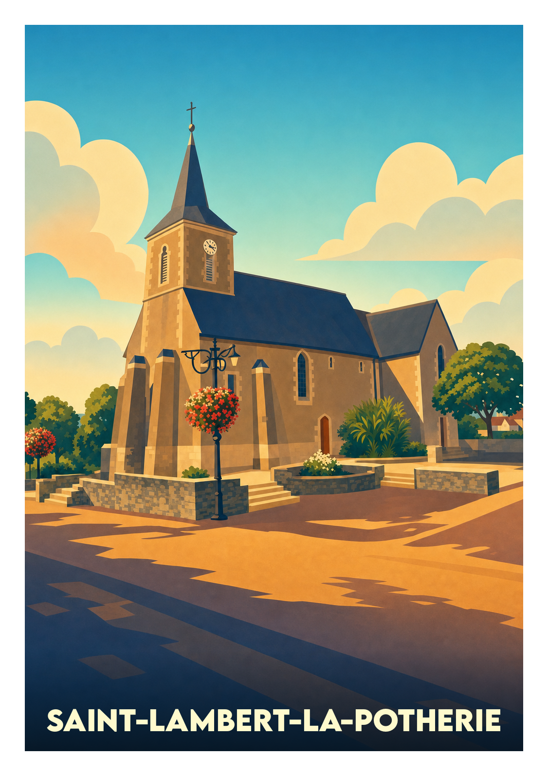Affiche souvenir de Saint-Lambert-la-Potherie – image brute sans cadre