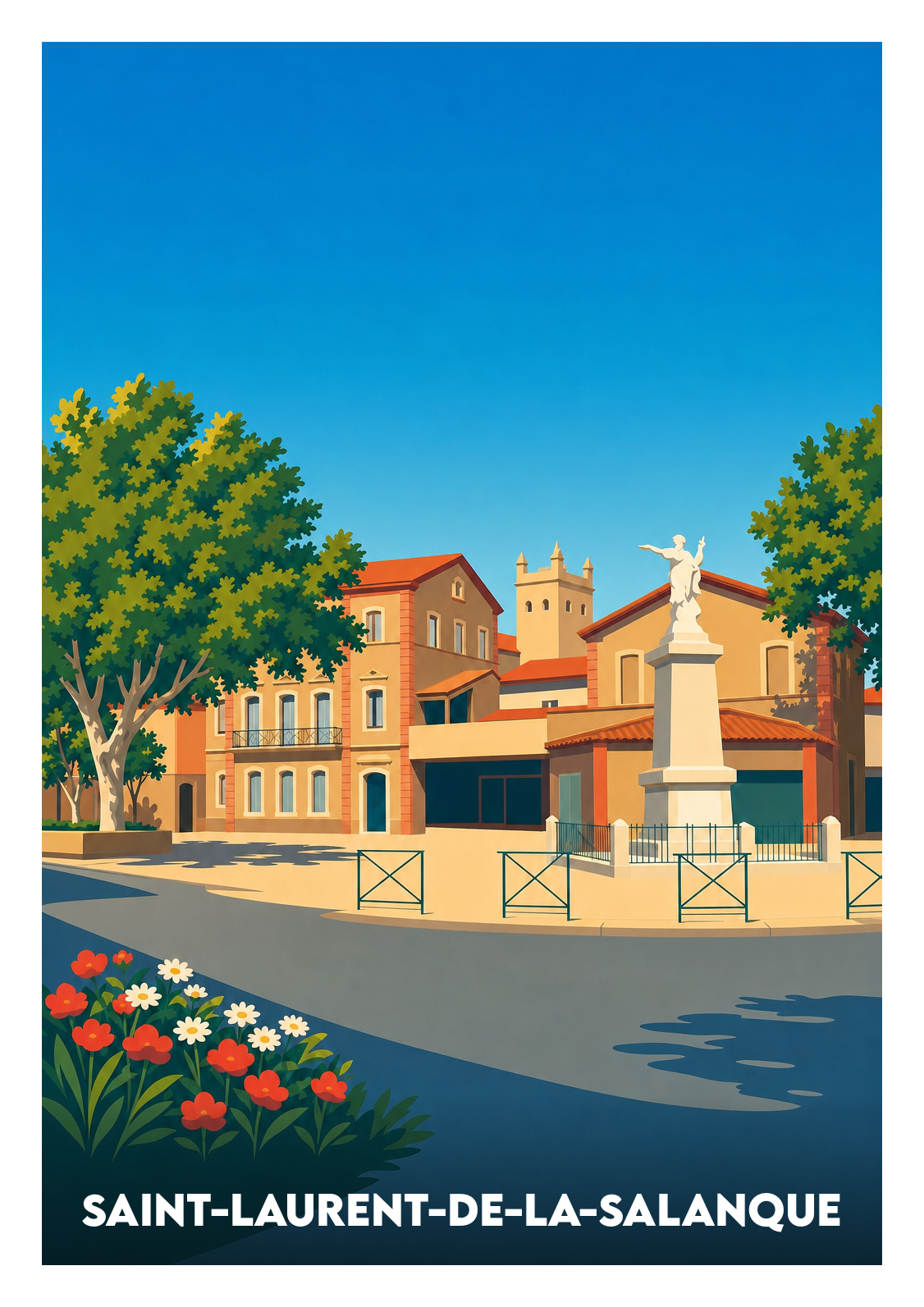 Affiche souvenir de Saint-Laurent-de-la-Salanque – image brute sans cadre