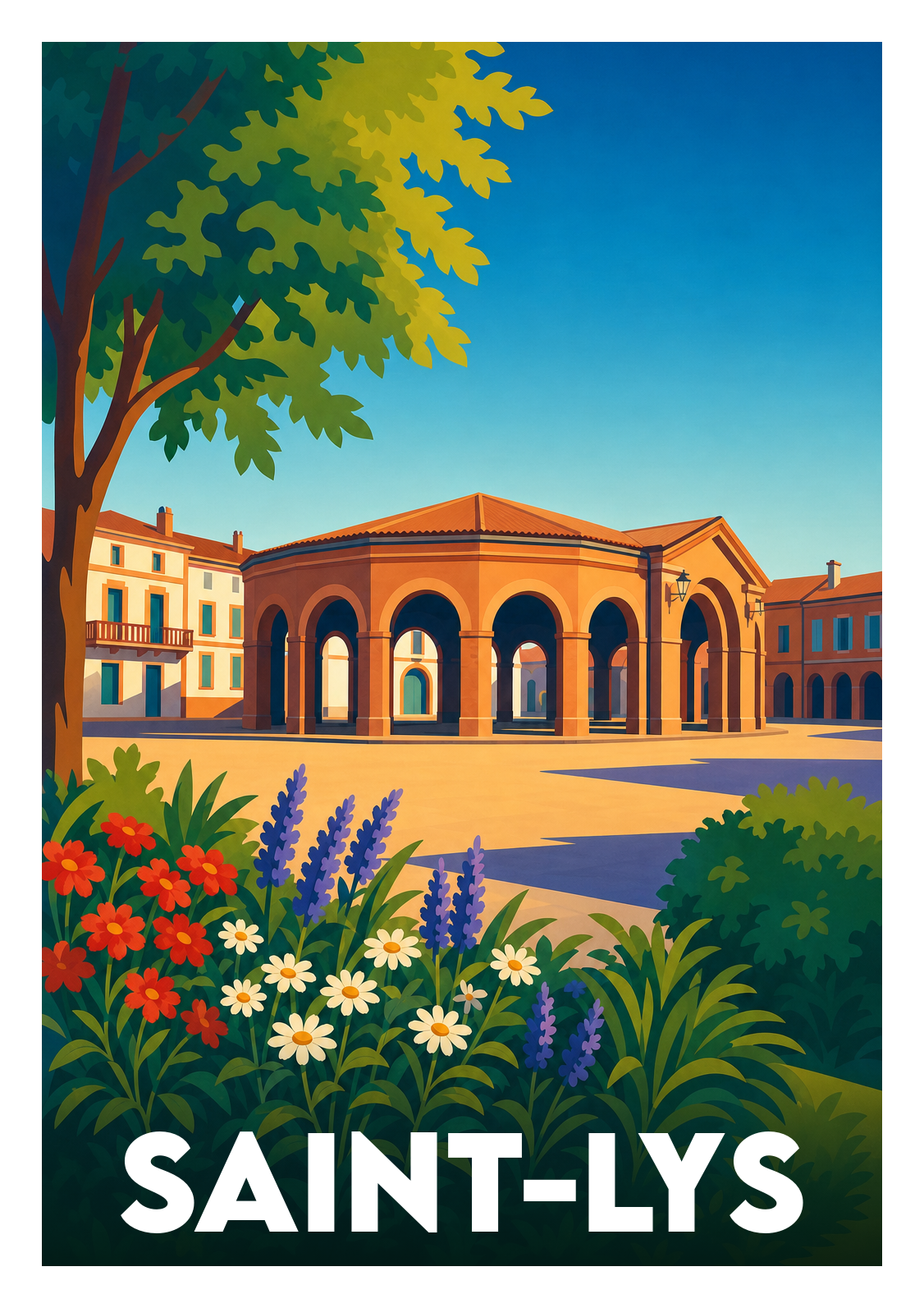 Affiche souvenir de Saint-Lys – image brute sans cadre