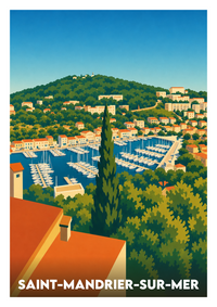Affiche souvenir de Saint-Mandrier-sur-Mer – image brute sans cadre