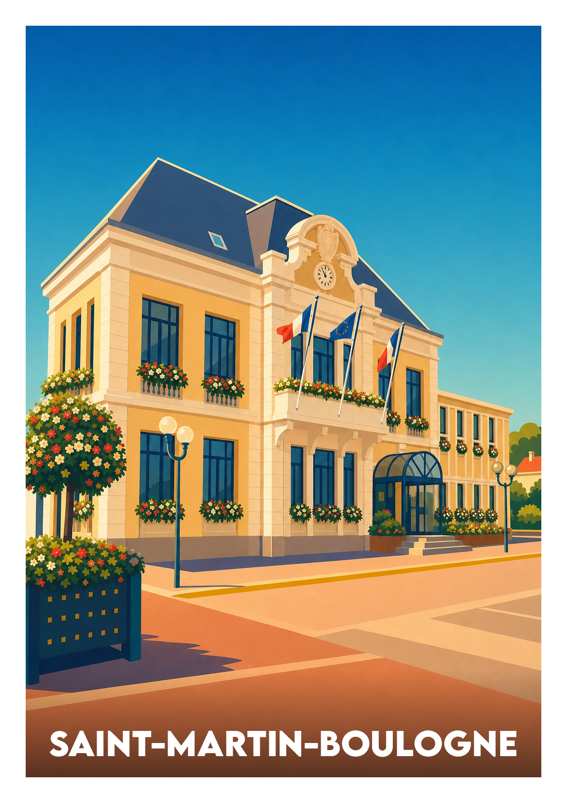 Affiche souvenir de Saint-Martin-Boulogne – image brute sans cadre