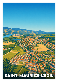 Affiche souvenir de Saint-Maurice-l'Exil – image brute sans cadre