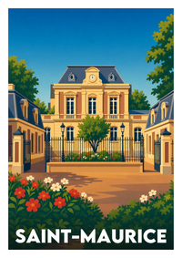 Affiche souvenir de Saint-Maurice – image brute sans cadre