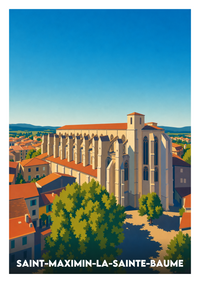 Affiche souvenir de Saint-Maximin-la-Sainte-Baume – image brute sans cadre