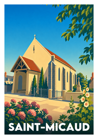 Affiche souvenir de Saint-Micaud – image brute sans cadre