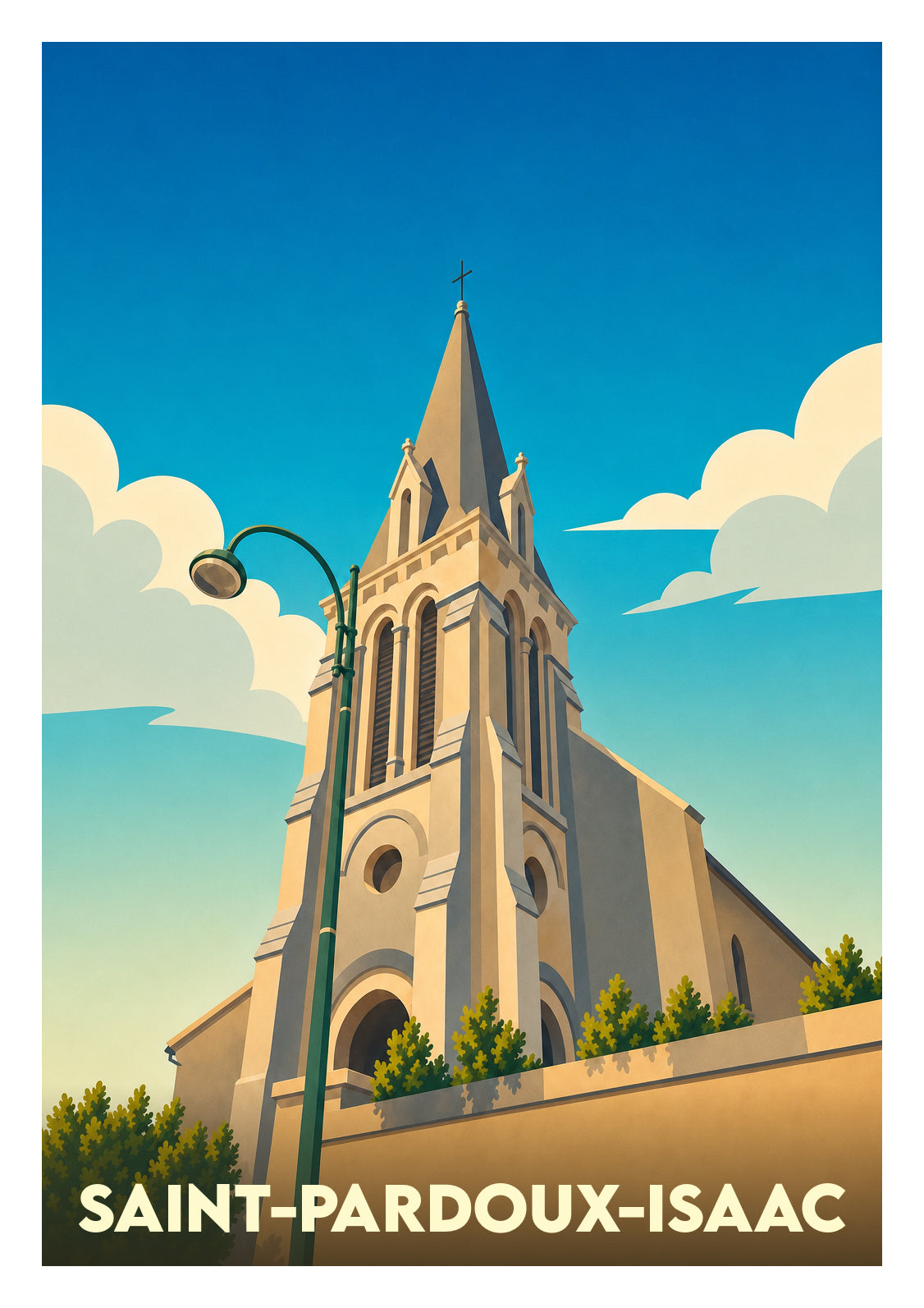 Affiche souvenir de Saint-Pardoux-Isaac – image brute sans cadre