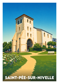 Affiche souvenir de Saint-Pée-sur-Nivelle – image brute sans cadre