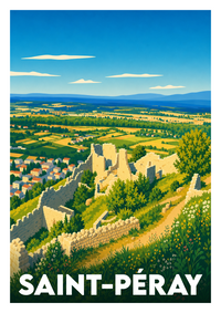 Affiche souvenir de Saint-Péray – image brute sans cadre