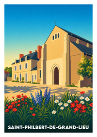 Affiche souvenir de Saint-Philbert-de-Grand-Lieu – image brute sans cadre