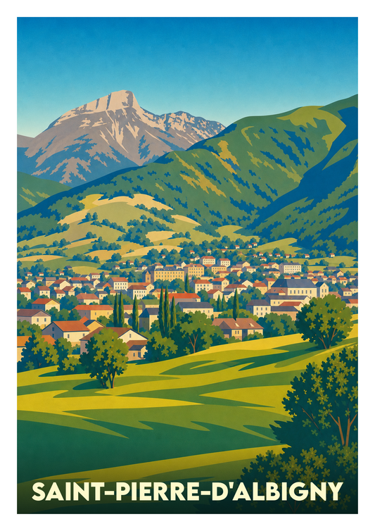 Affiche souvenir de Saint-Pierre-d'Albigny – image brute sans cadre