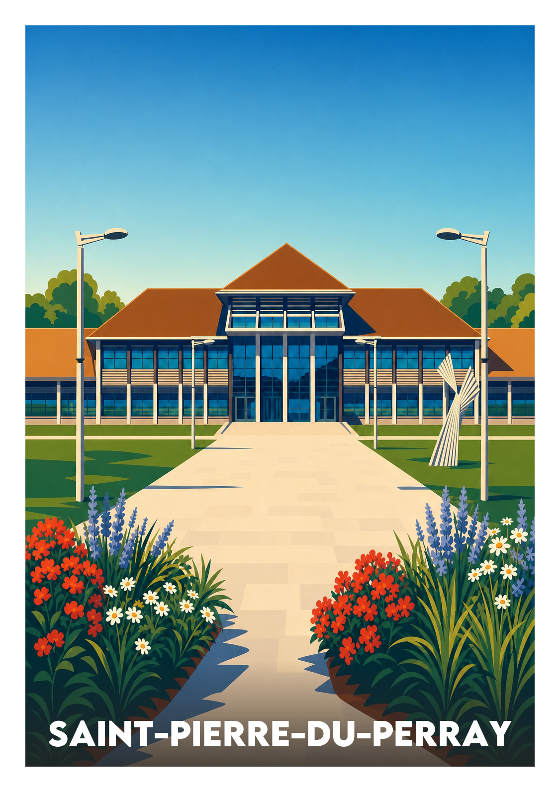 Affiche souvenir de Saint-Pierre-du-Perray – image brute sans cadre