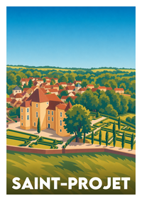 Affiche souvenir de Saint-Projet – image brute sans cadre