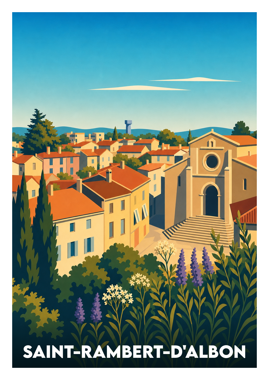Affiche souvenir de Saint-Rambert-d'Albon – image brute sans cadre