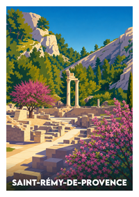 Affiche souvenir de Saint-Rémy-de-Provence – image brute sans cadre
