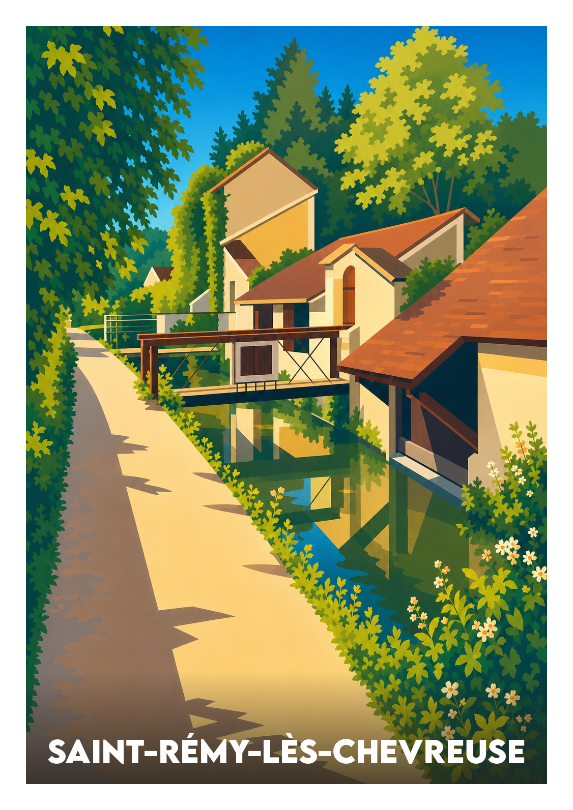 Affiche souvenir de Saint-Rémy-lès-Chevreuse – image brute sans cadre