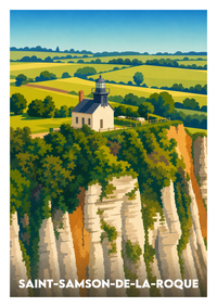 Affiche souvenir de Saint-Samson-de-la-Roque – image brute sans cadre