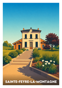 Affiche souvenir de Sainte-Feyre-la-Montagne – image brute sans cadre
