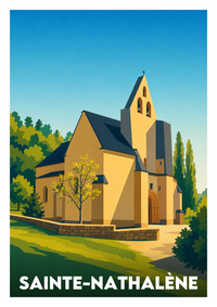 Affiche souvenir de Sainte-Nathalène – image brute sans cadre