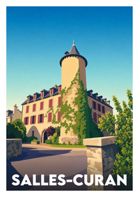 Affiche souvenir de Salles-Curan – image brute sans cadre