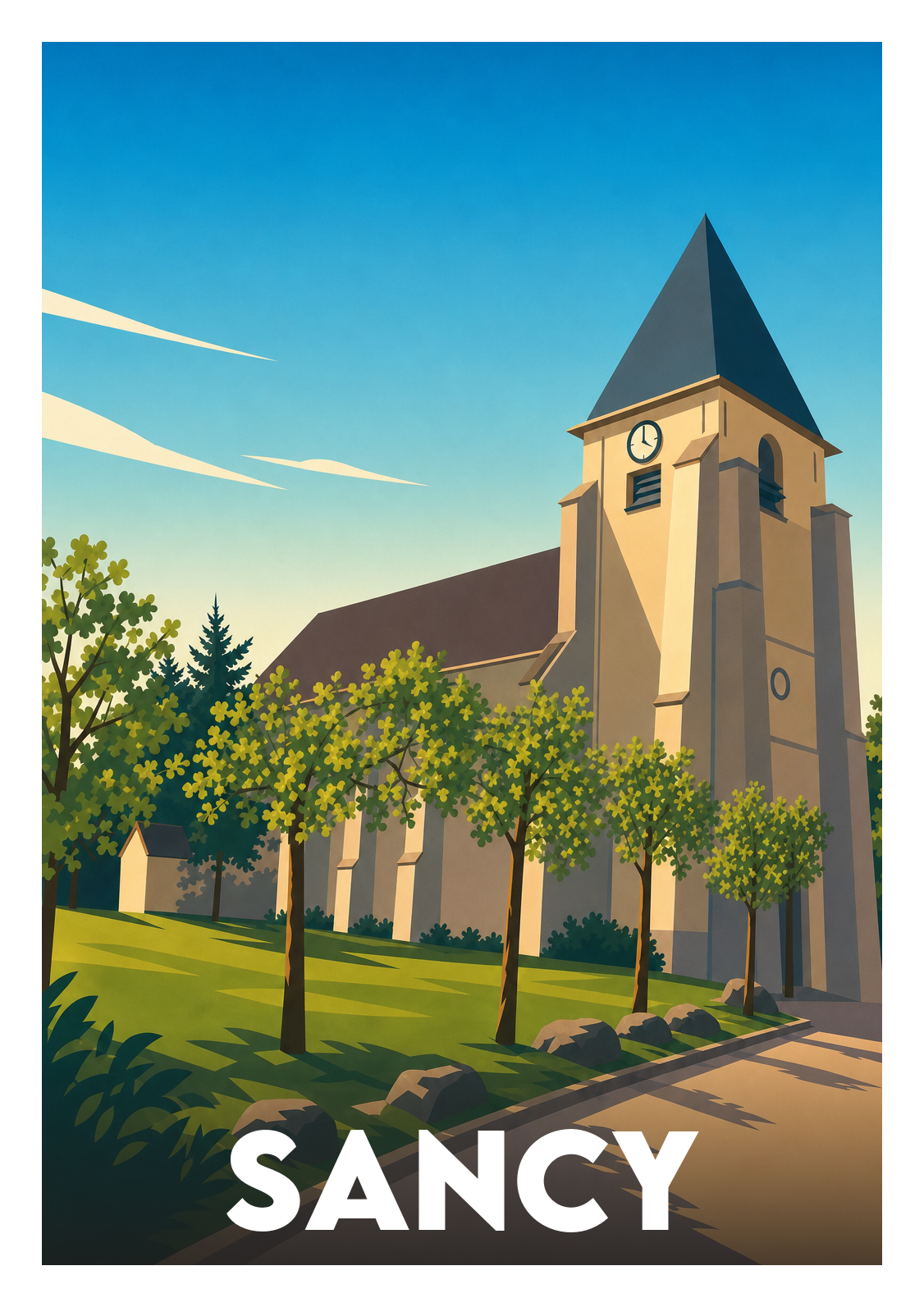 Affiche souvenir de Sancy – image brute sans cadre