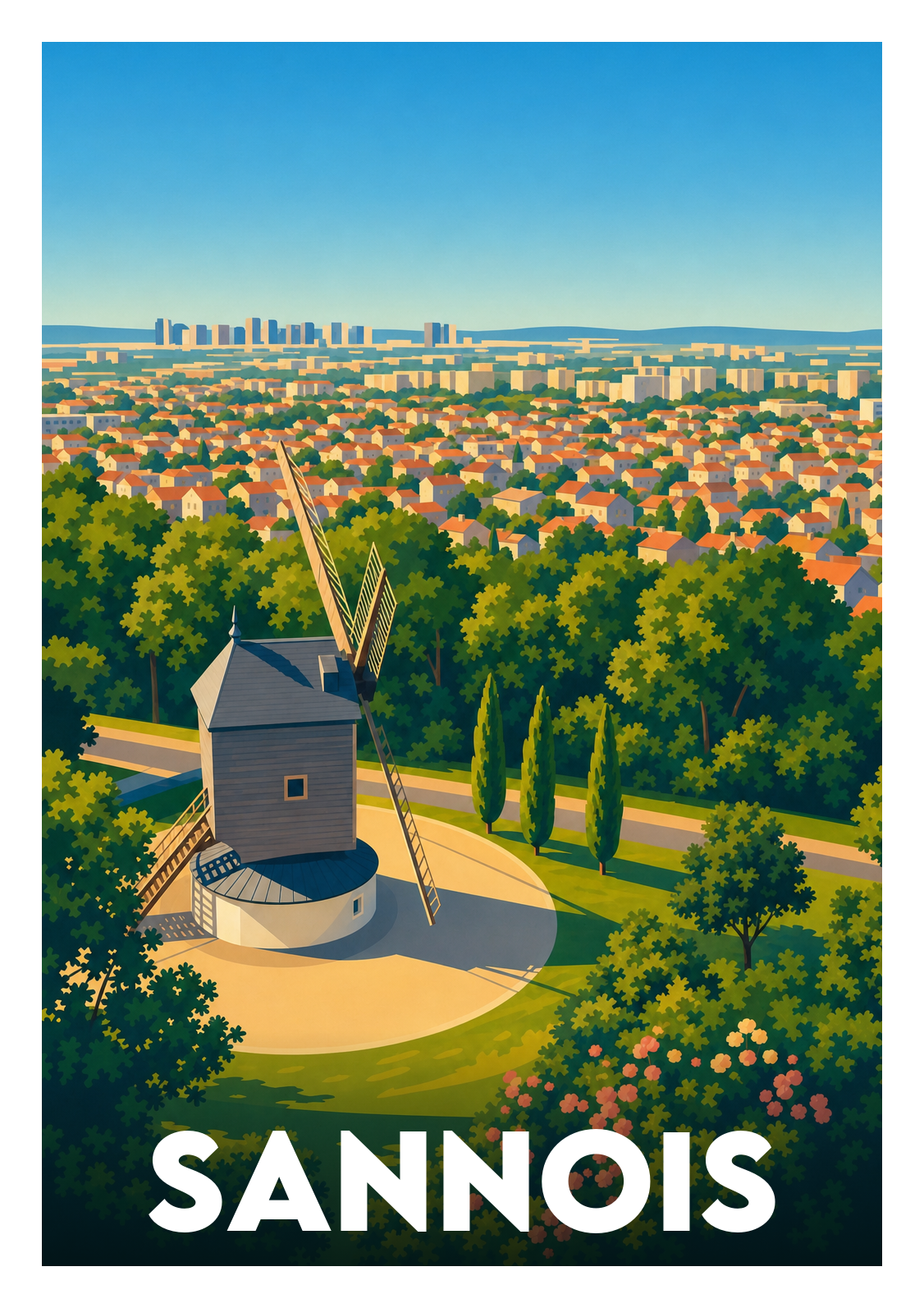Affiche souvenir de Sannois – image brute sans cadre