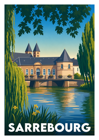 Affiche souvenir de Sarrebourg – image brute sans cadre