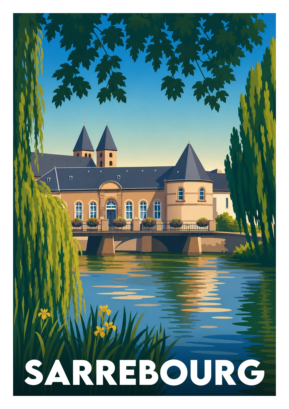 Affiche souvenir de Sarrebourg – image brute sans cadre