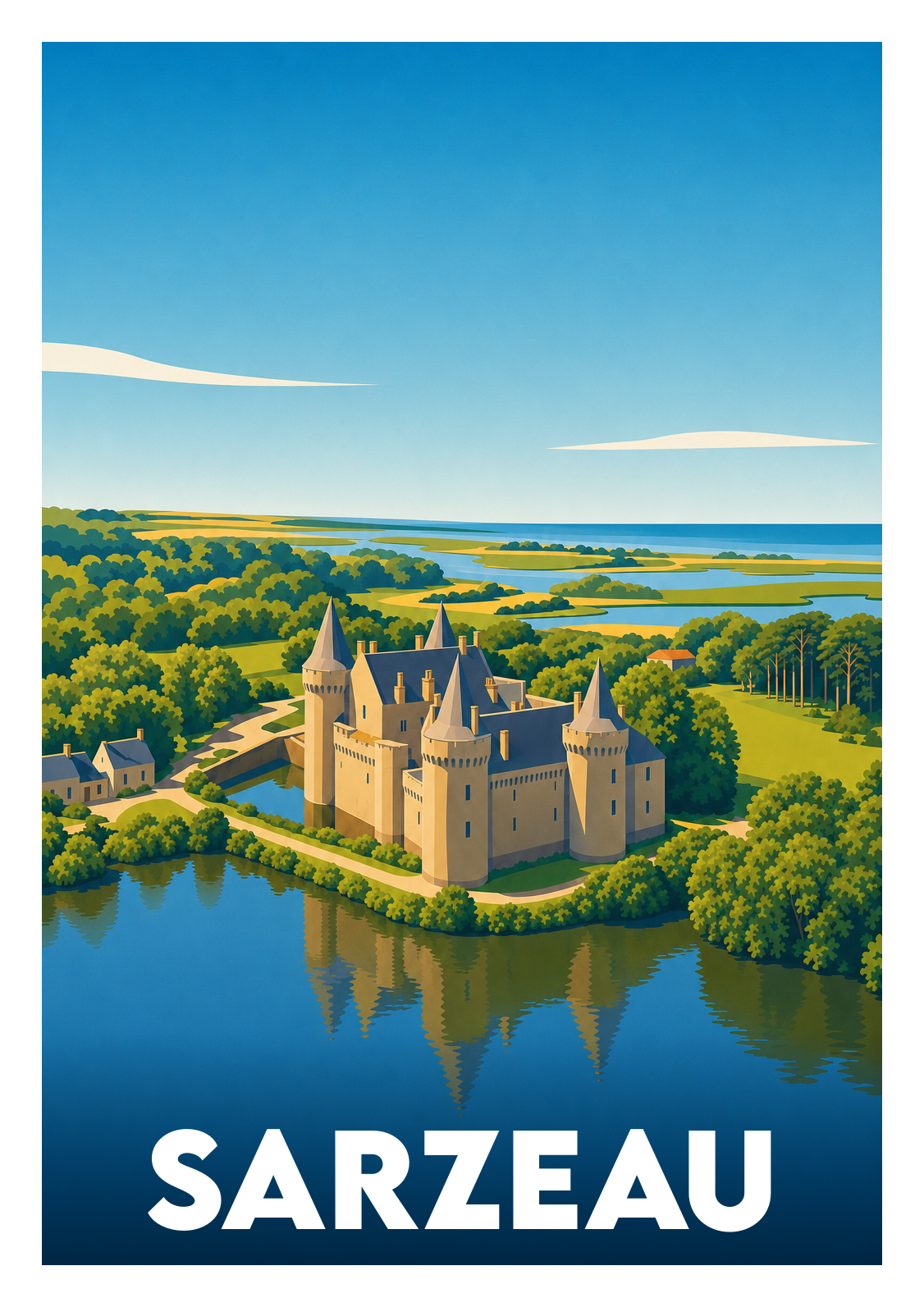 Affiche souvenir de Sarzeau – image brute sans cadre