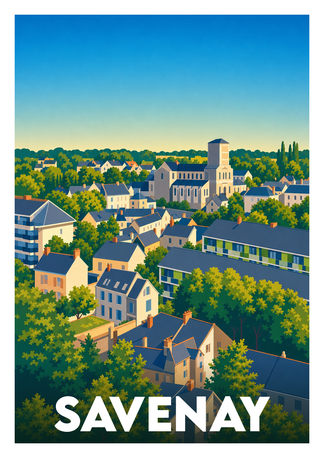 Affiche souvenir de Savenay – image brute sans cadre
