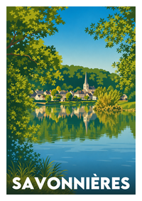 Affiche souvenir de Savonnières – image brute sans cadre